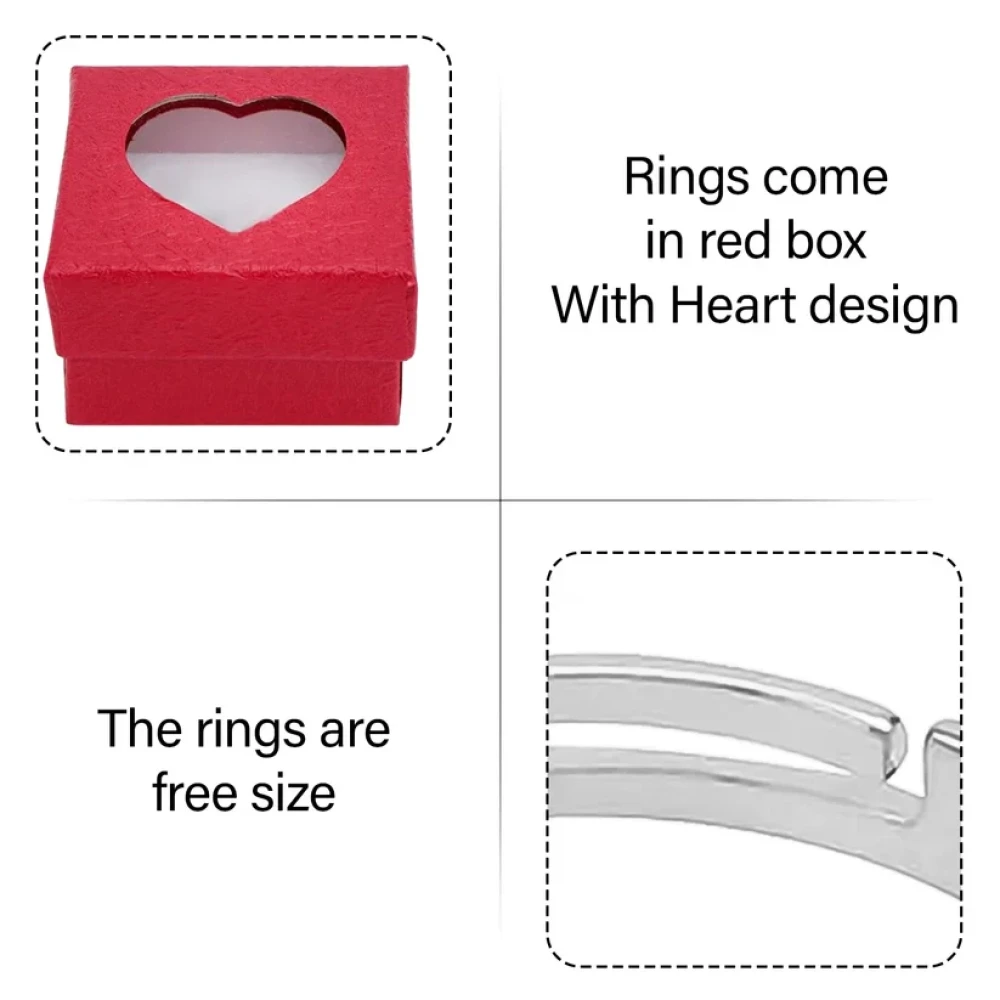 JEEZSA Elegant Silver Couple Ring Set – A Timeless Symbol of Love