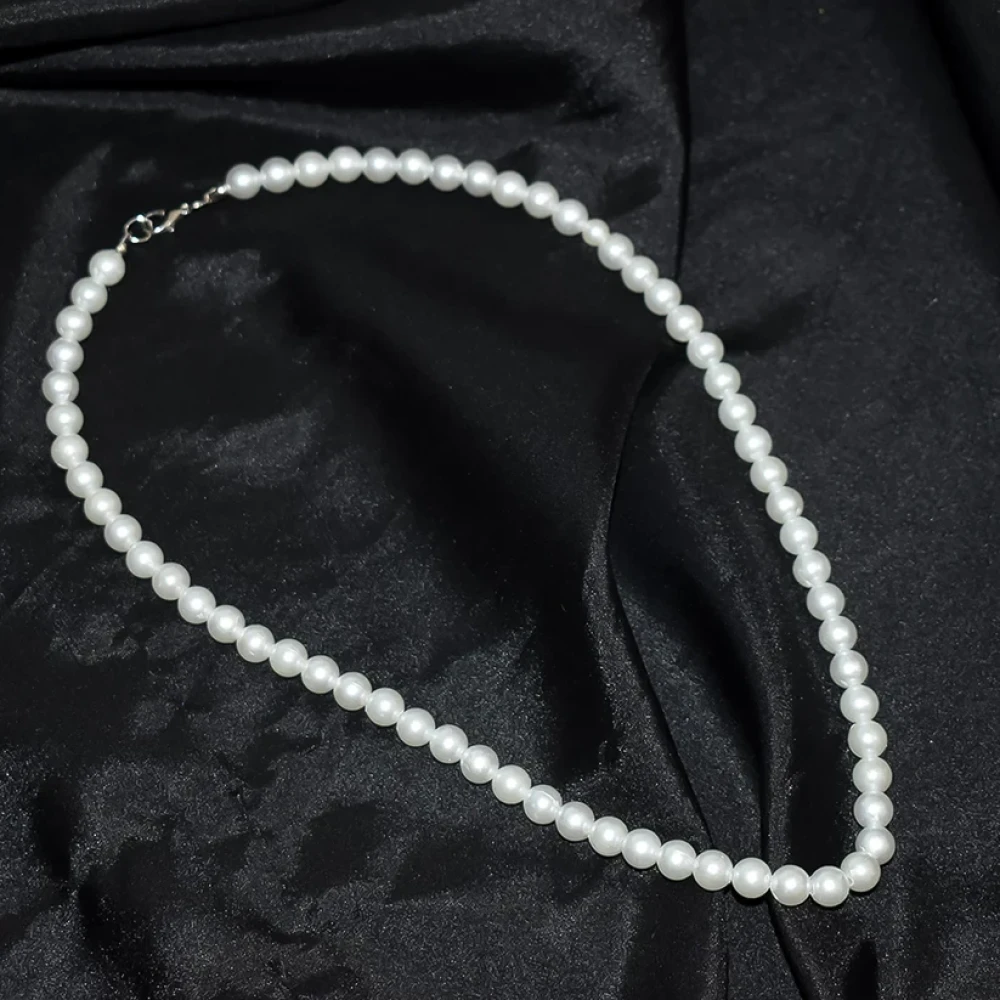 JEESZA Motimala White Pearl Bead single and Double line Mala for Women and Girls