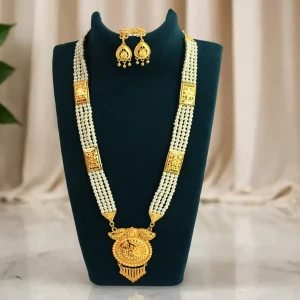 JEEZSA Traditional Moti Necklace with Graceful Shine