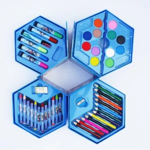 JEEZSA 46 Pcs Plastic Art Colour Set with Color , Crayons, Oil Pastel and Sketch Pens