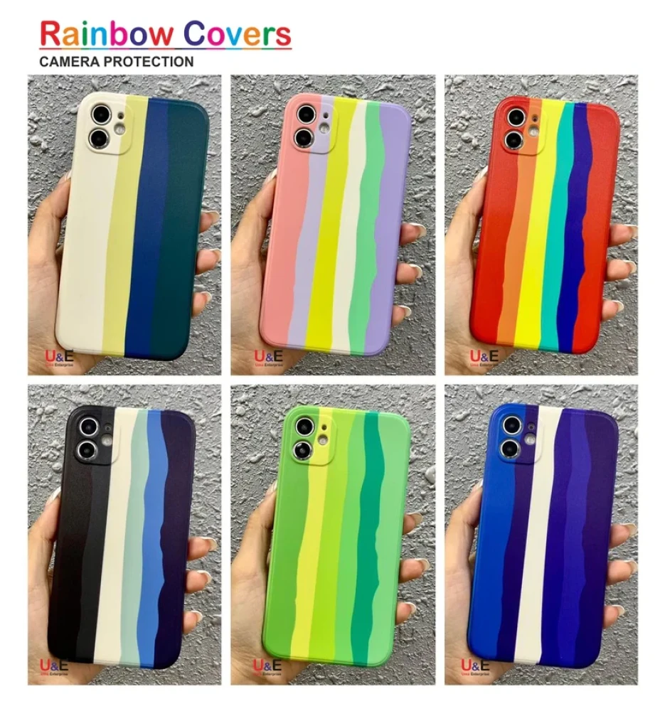 JEEZSA Rainbow Soft Print case Case For Vivo Y20