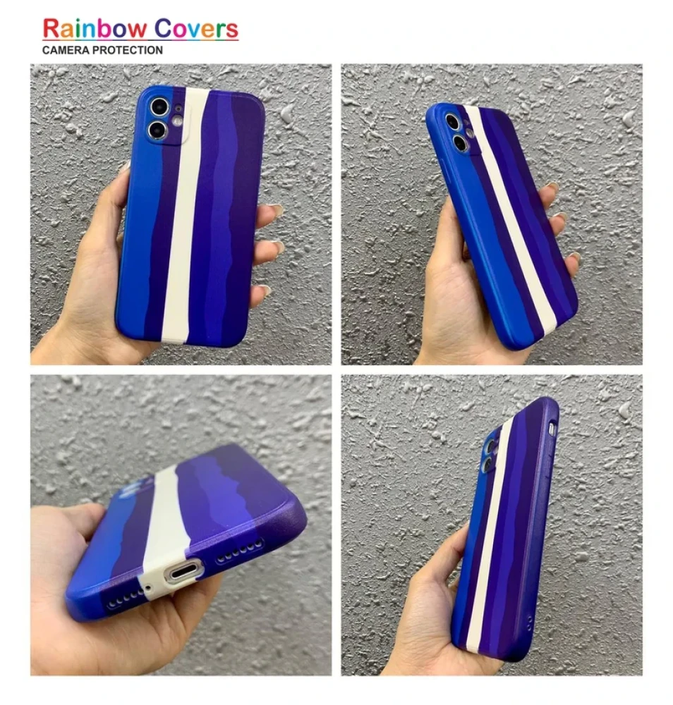 JEEZSA Rainbow Soft Print case Case For Vivo Y20