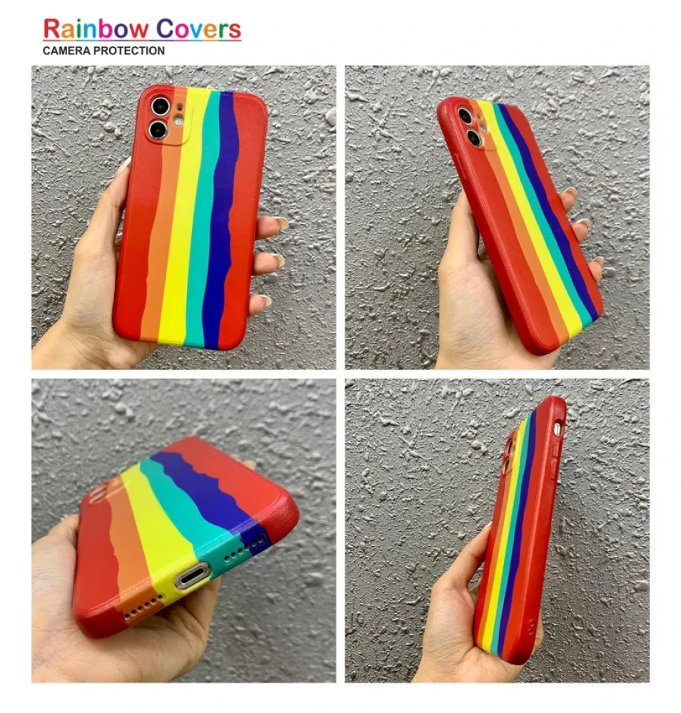 JEEZSA Rainbow Soft Print case Case For Vivo Y20