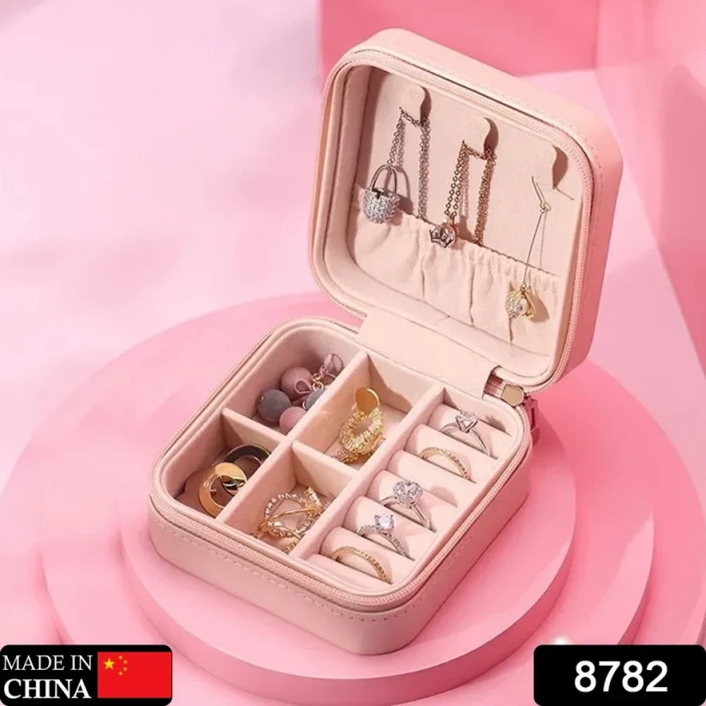JEEZSA Mini PU Leather jewellery Box for Travel & Storage