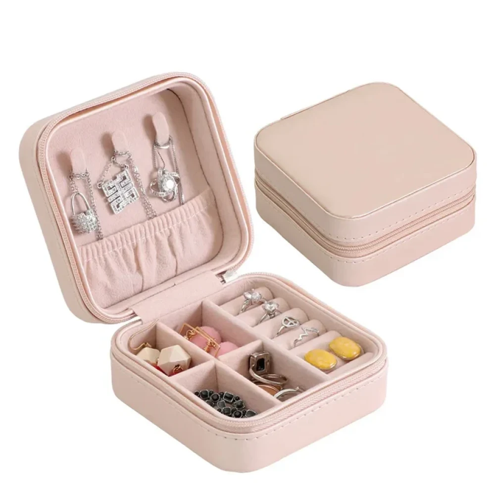 JEEZSA Mini PU Leather jewellery Box for Travel & Storage