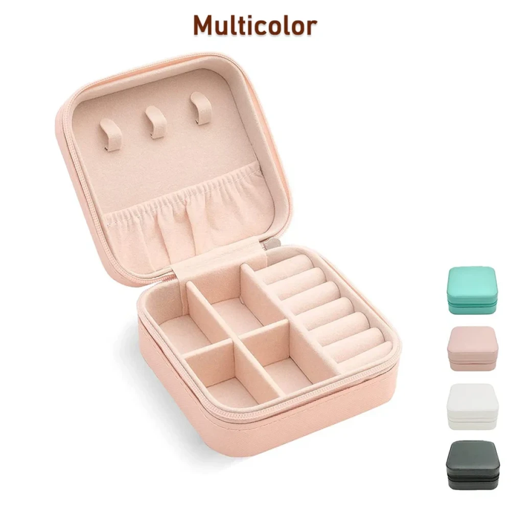 JEEZSA Mini PU Leather jewellery Box for Travel & Storage