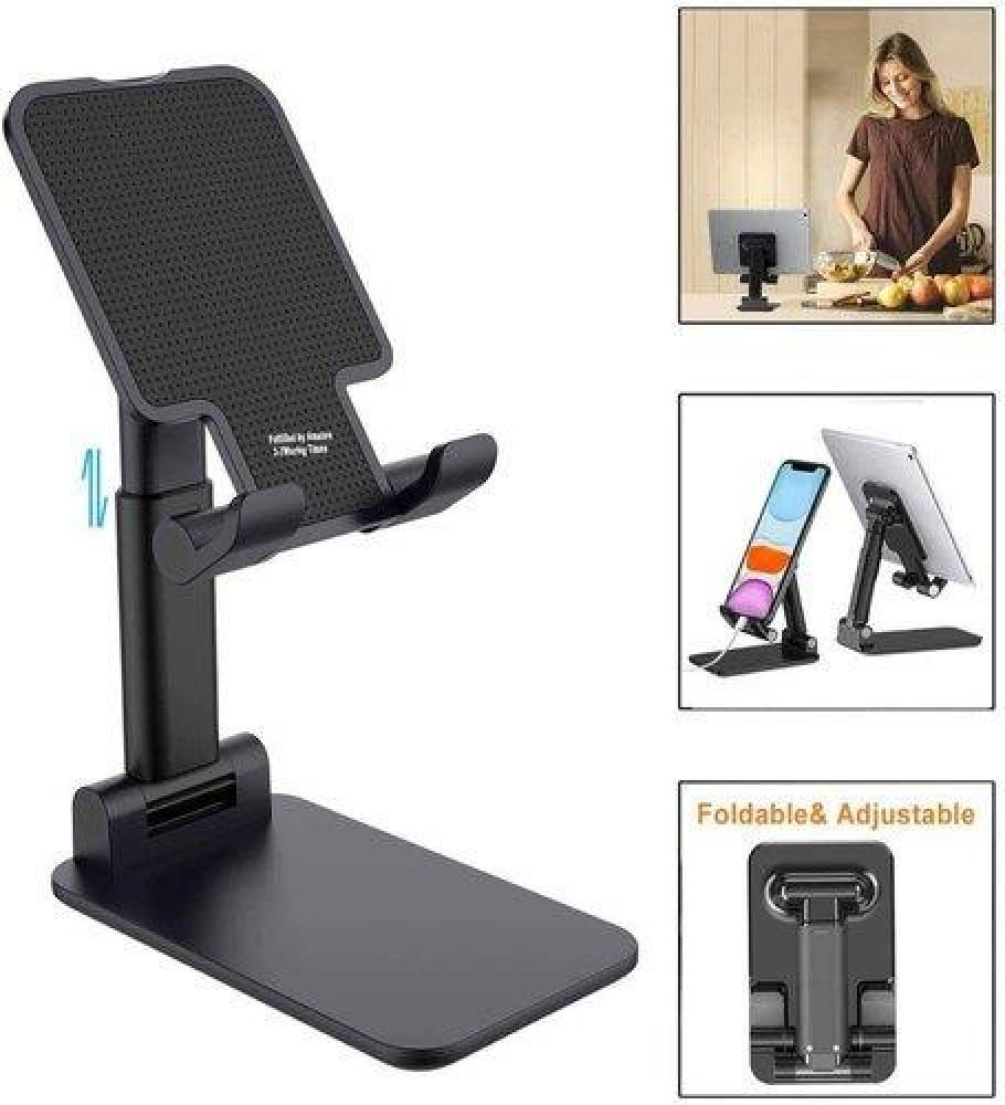 JEEZSA Foldable Mobile Stand with Angle Adjustable Desktop Table Mobile Holder