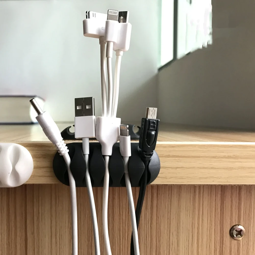 JEEZSA Cable Clips Multi Purpose Cable Organizer , Wire Holder For Desk And Table Use