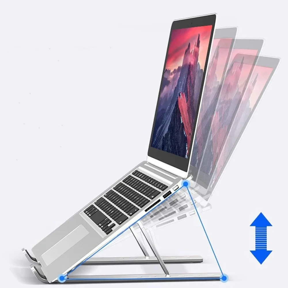 JEEZSA Metal Portable Laptop Stand, with 7 Adjustable Angles (1 Pc)