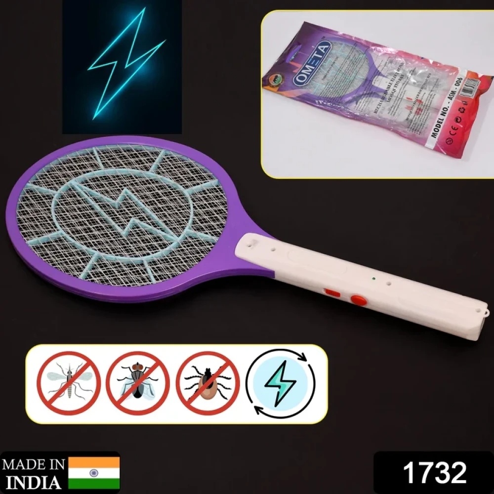 JEEZSA Mosquito Killer Racket Rechargeable Handheld Electric Fly Swatter Mosquito Killer Racket Bat, Electric Insect Killer (Quality Assured)