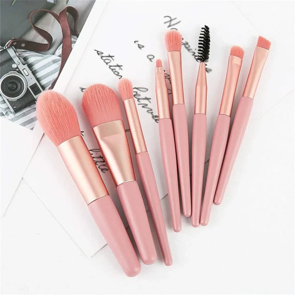 JEEZSA Premium Makeup Brush Set (8 Pcs Set / Mix Color)