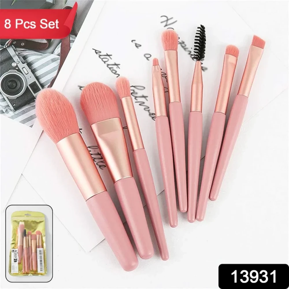 JEEZSA Premium Makeup Brush Set (8 Pcs Set / Mix Color)