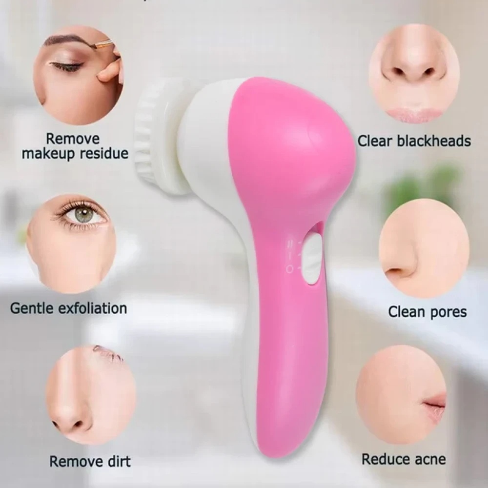 JEEZSA Facial Beauty Brush, Face Massager (1 Pc / With 2 AA Battery Included)