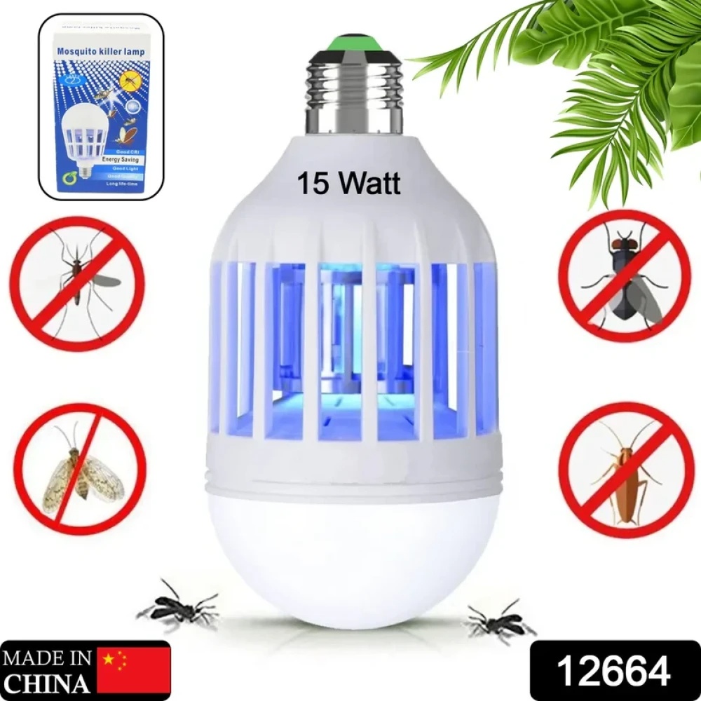 JEEZSA 15W Mosquito Killer Lamp E27 Summer Moths Flying Insects Led Zapper Mosquito Killer Lamp Light Bulb Household