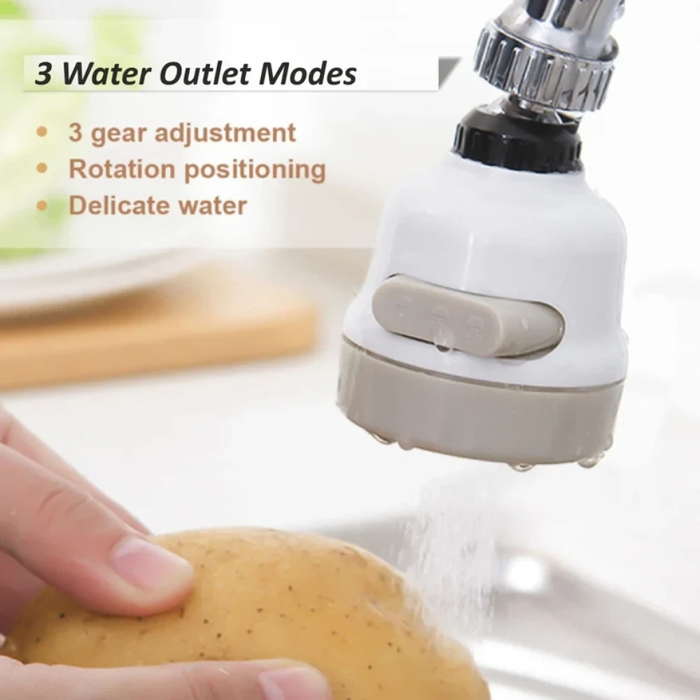 JEEZSA Rotatable Splash Proof 3 Modes Water Saving Nozzle Filter Faucet Sprayer