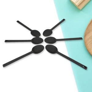 JEEZSA Multipurpose Silicone Spoon, Silicone Basting Spoon Non-Stick Kitchen Utensils Household Heat-Resistant Non Stick Spoons Kitchen Cookware Items For Cooking and Baking (6 Pcs Set)