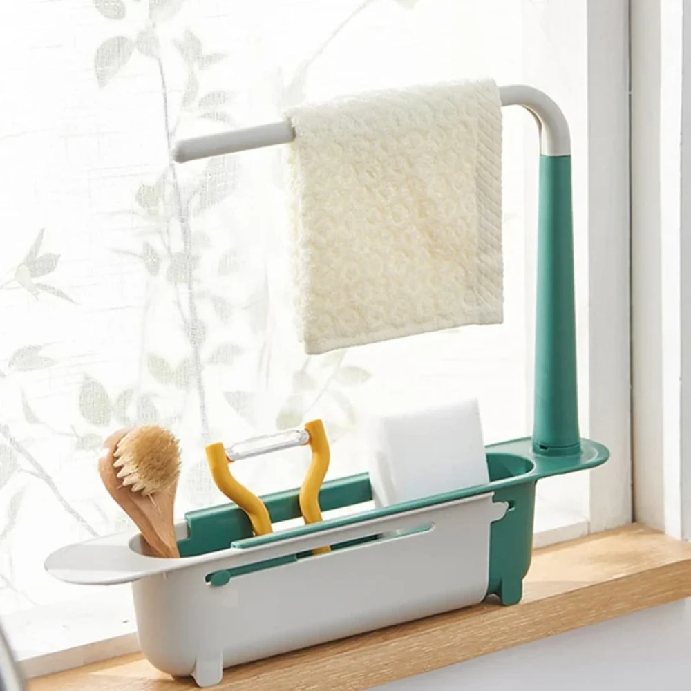 JEEZSA Expandable Kitchen Drying Basket Rack for Kitchen Use (1 Pc)