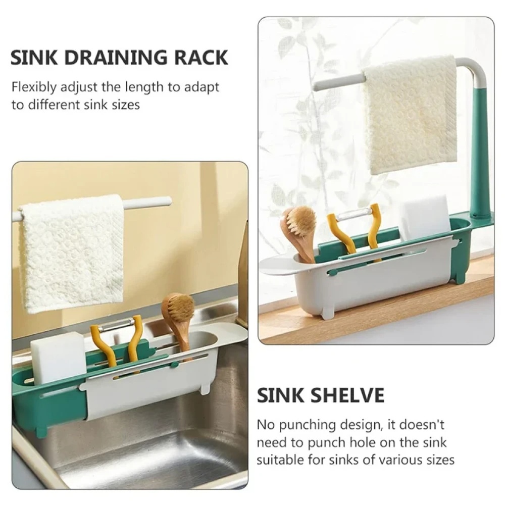 JEEZSA Expandable Kitchen Drying Basket Rack for Kitchen Use (1 Pc)