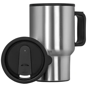 Stainless Steel Vacuum Glass Insulated Glass Coffee Cups (With Lid & Handle / 1 pc)