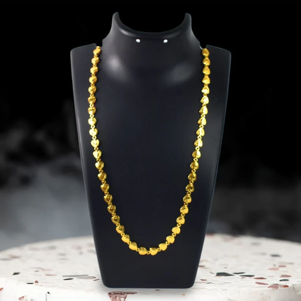 JEEZSA Gold Platted Necklace Handmade Brass Chain for Men