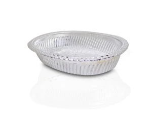 JEEZSA Multipurpose Royal Design Oval Silver Gift Tray