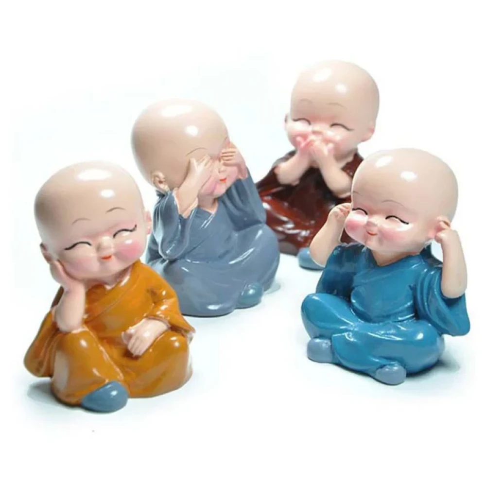 JEEZSA Baby Buddha 4Pc and show piece used for house, office and official decorations etc.