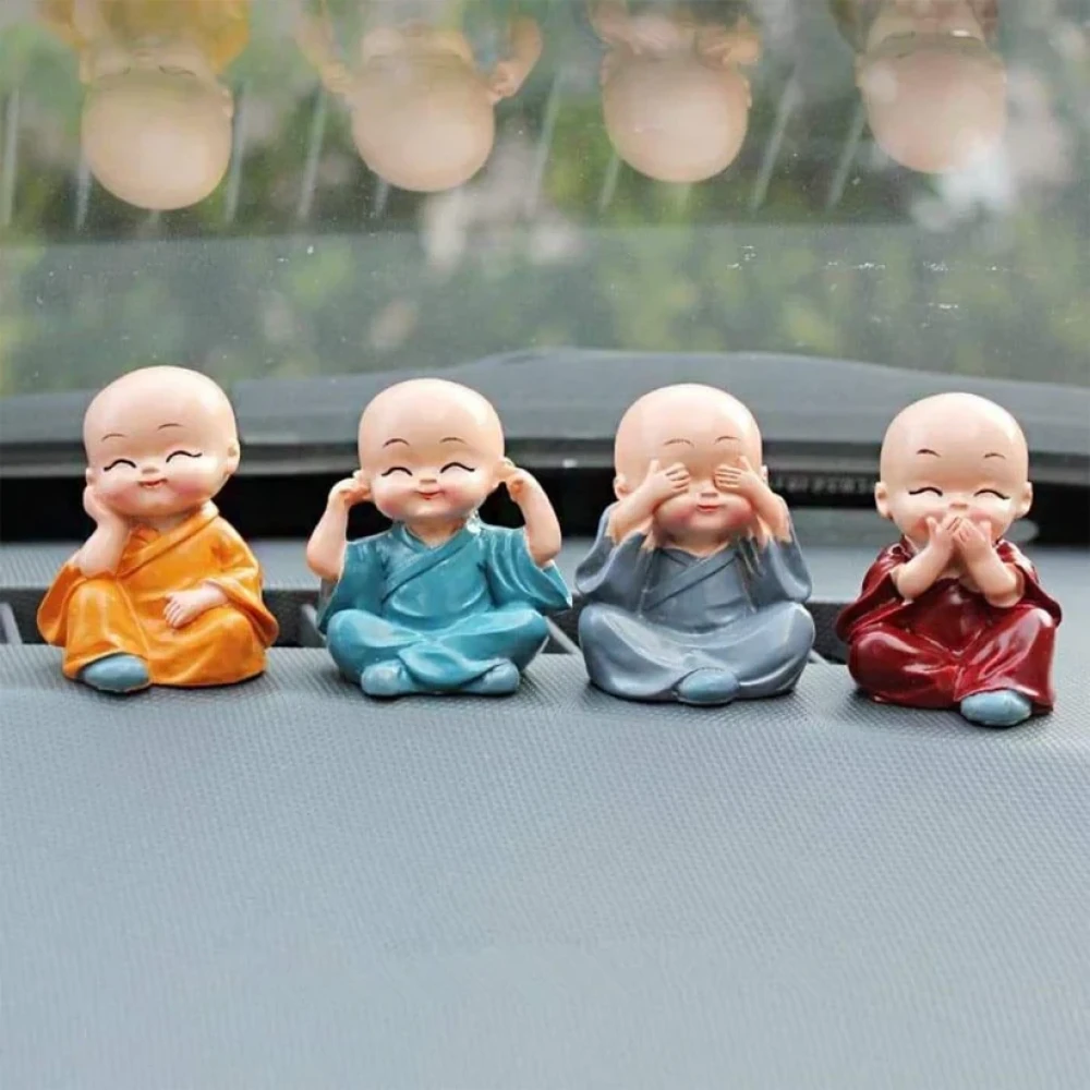 JEEZSA Baby Buddha 4Pc and show piece used for house, office and official decorations etc.